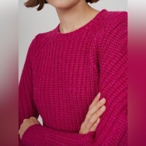 NWT JOIE pink crew neck sweater size M